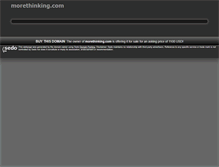 Tablet Screenshot of morethinking.com
